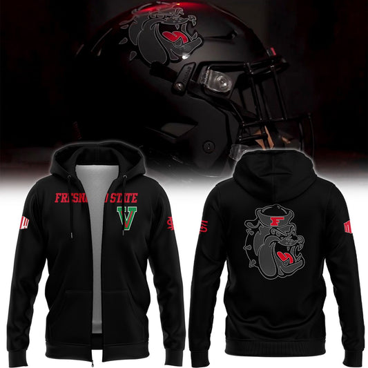 2025 "Fresno State Football" Uniform Zip Hoodie - Limited Edition