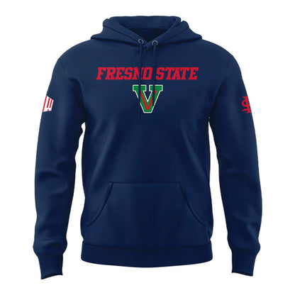 2025 "Fresno State Football" Uniform Hoodie Navy - Limited Edition