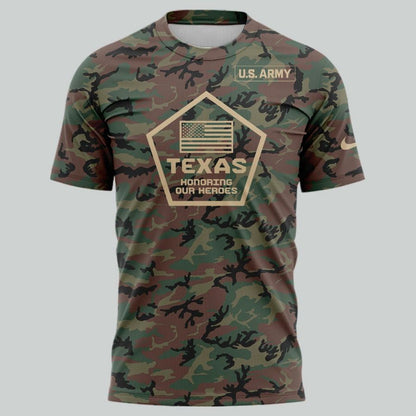 2025 Texas Longhorns Military Appreciation Camo T-Shirt