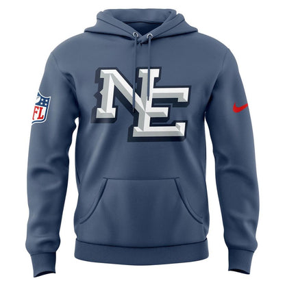 NE Patriots 2025 Rivalries Nor’Easter Storm Blue Hoodie v3