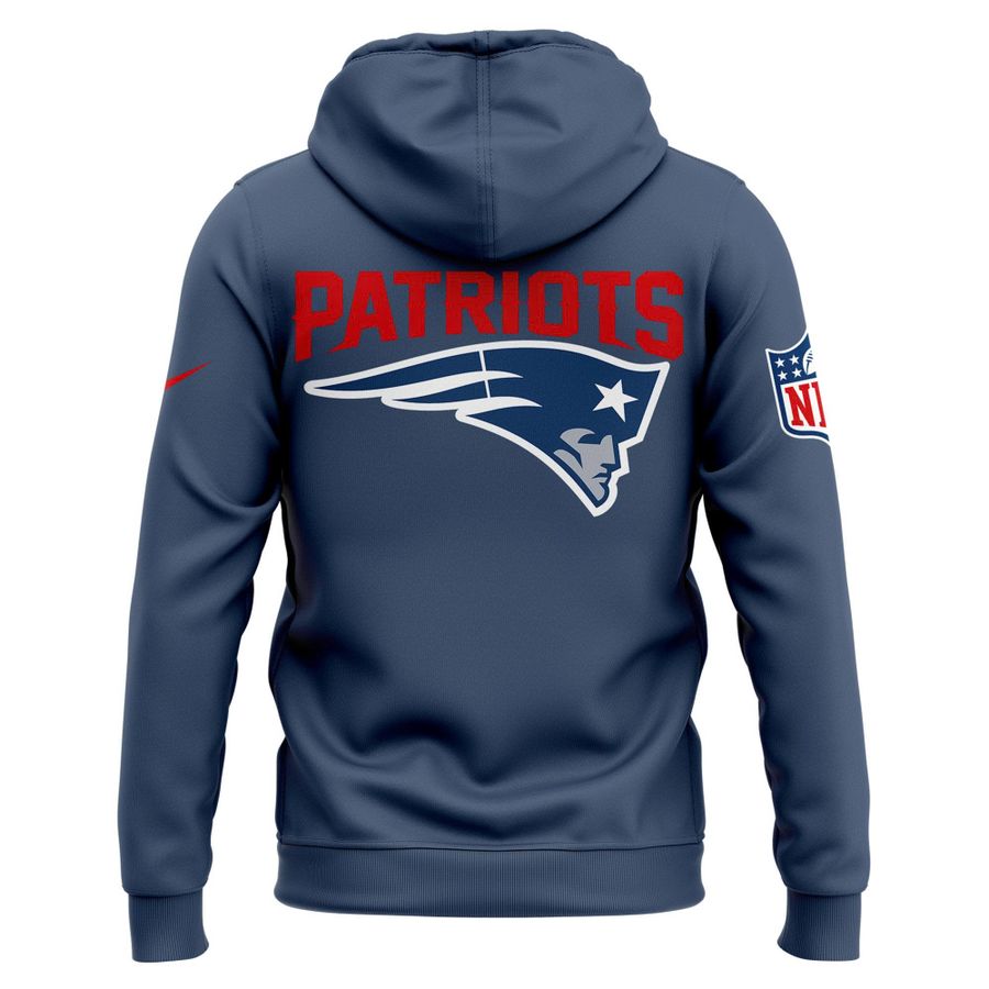 NE Patriots 2025 Rivalries Nor’Easter Storm Blue Hoodie v3