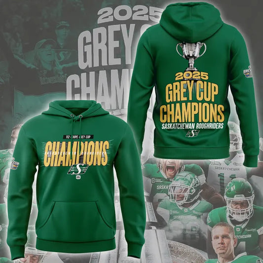 Saskatchewan Roughriders  GreyCup  Champions 2025 Hoodie