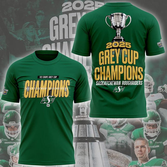Saskatchewan Roughriders  GreyCup  Champions 2025 Tshirt