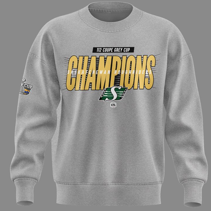 02.Saskatchewan Roughriders  GreyCup  Champions 2025 Sweatshirt