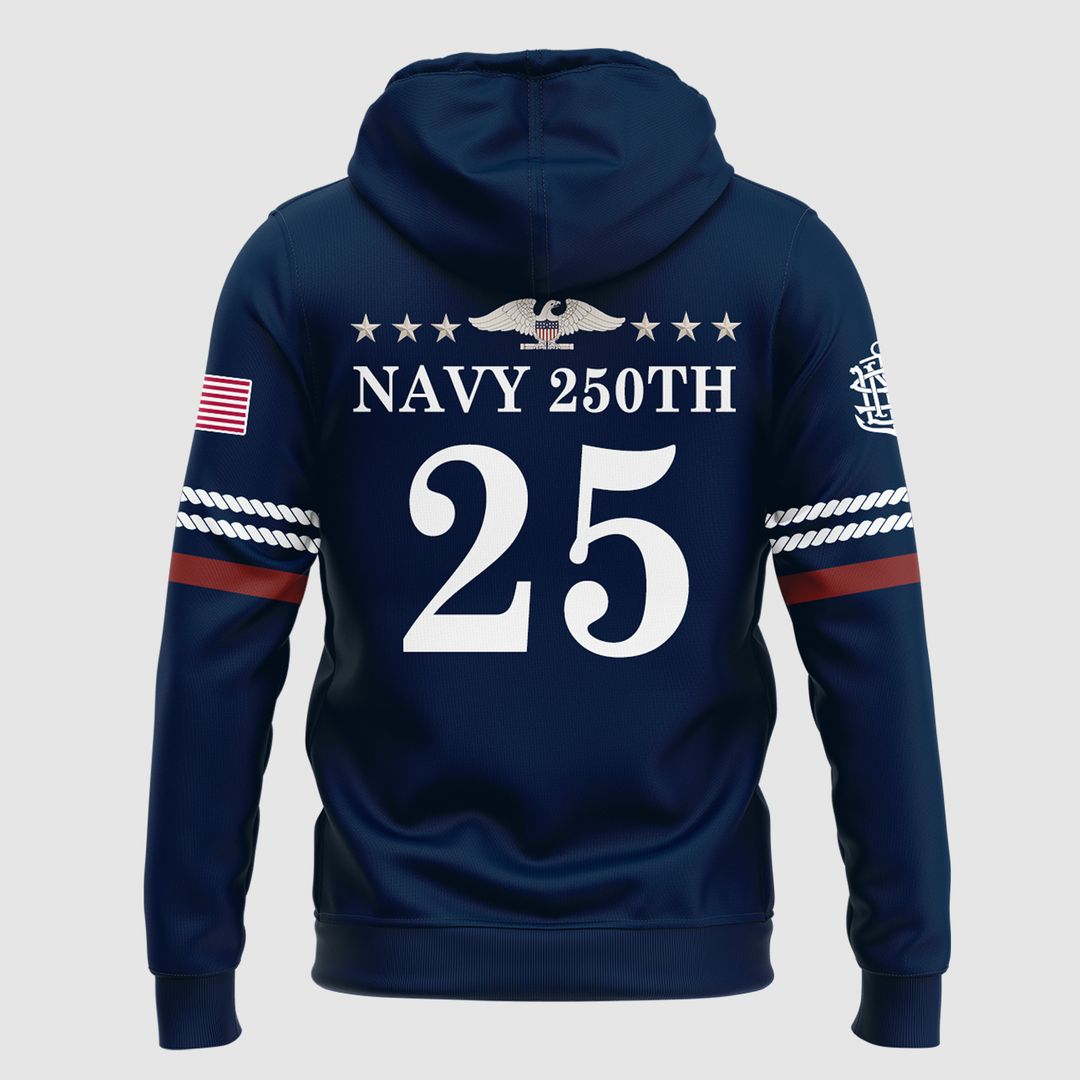 Navy Midshipmen 250th Anniversary Uniform Sideline Collection Replica Hoodie