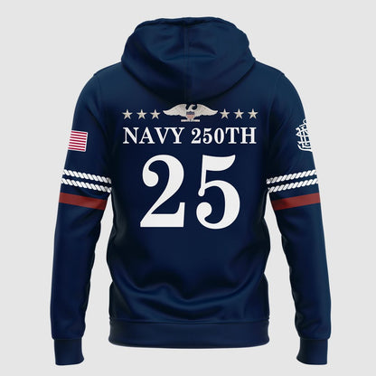 Navy Midshipmen 250th Anniversary Uniform Sideline Collection Replica Hoodie