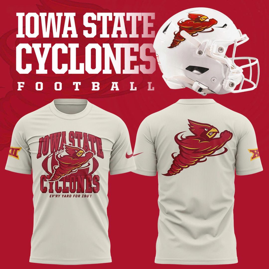 Iowa State Football Punching Cy 1995 Logo T-Shirt