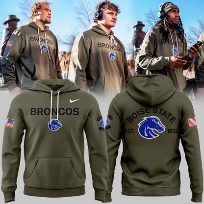 Boise State Broncos Football Military Appreciation 2025 Hoodie