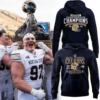 Special 2025 Big Sky Conference Champions Montana State Football Hoodie