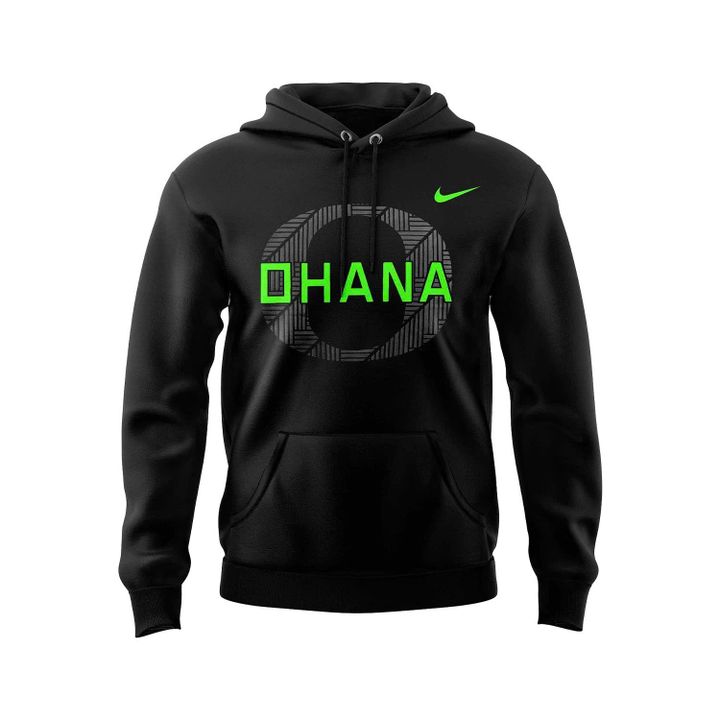 Unisex Black Oregon Ducks Ohana 2025 Hoodie