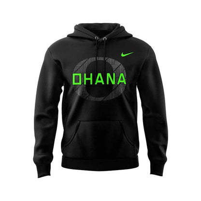 Unisex Black Oregon Ducks Ohana 2025 Hoodie