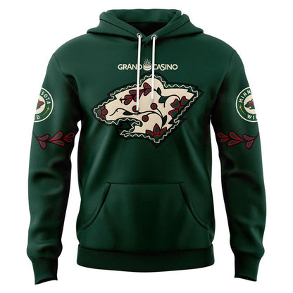 Minnesota Wild x Mille Lacs Band of Ojibwe and Grand Casino Native American Heritage Day 2025 Hoodie