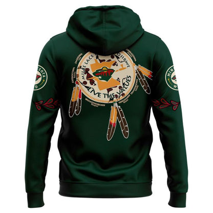Minnesota Wild x Mille Lacs Band of Ojibwe and Grand Casino Native American Heritage Day 2025 Hoodie