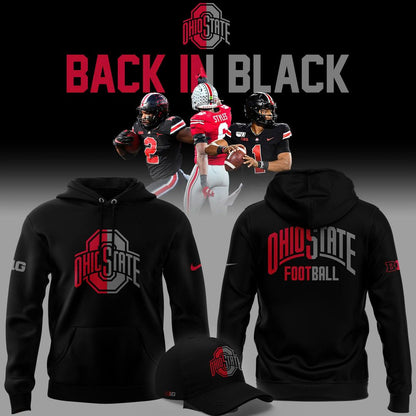Ohio State Football Back In Black 2025 Combo Hoodie