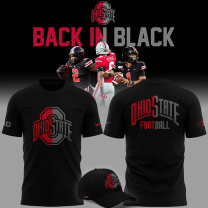 Ohio State Football Back In Black 2025 Combo T-Shirt
