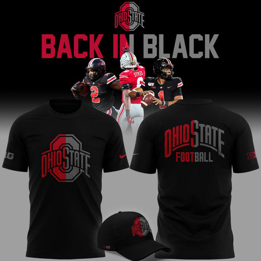 Ohio State Football Back In Black 2025 Combo T-Shirt