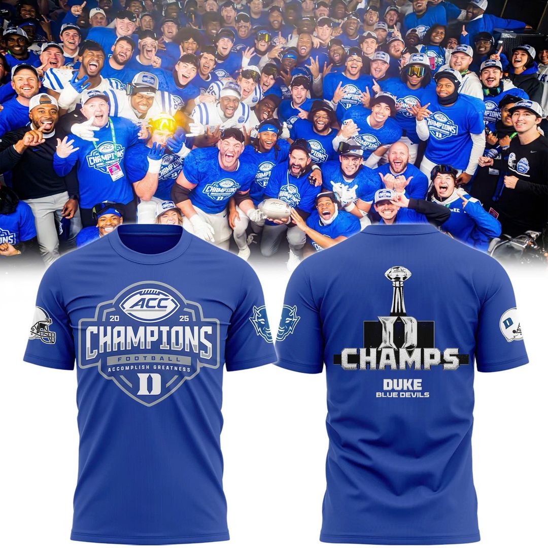 Duke Football 2025 ACC Football Champions T-shirt