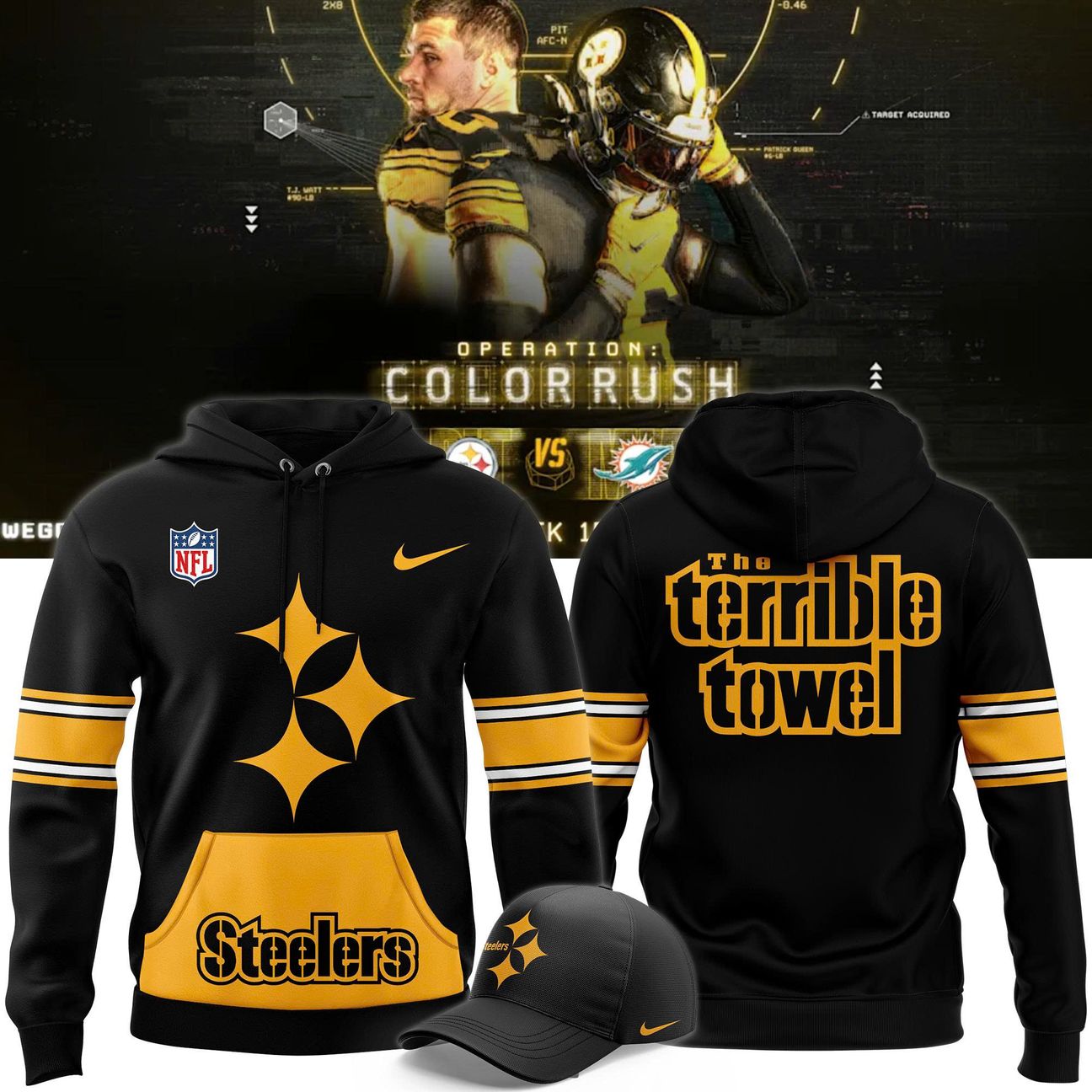 Pittsburgh Steelers Color Rush Week 15 Hoodie