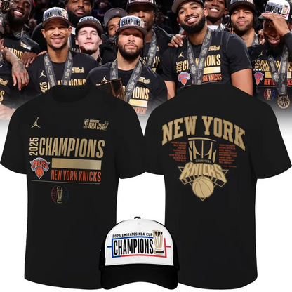 Special New York Knicks 2025 NBA Cup T-Shirt V5