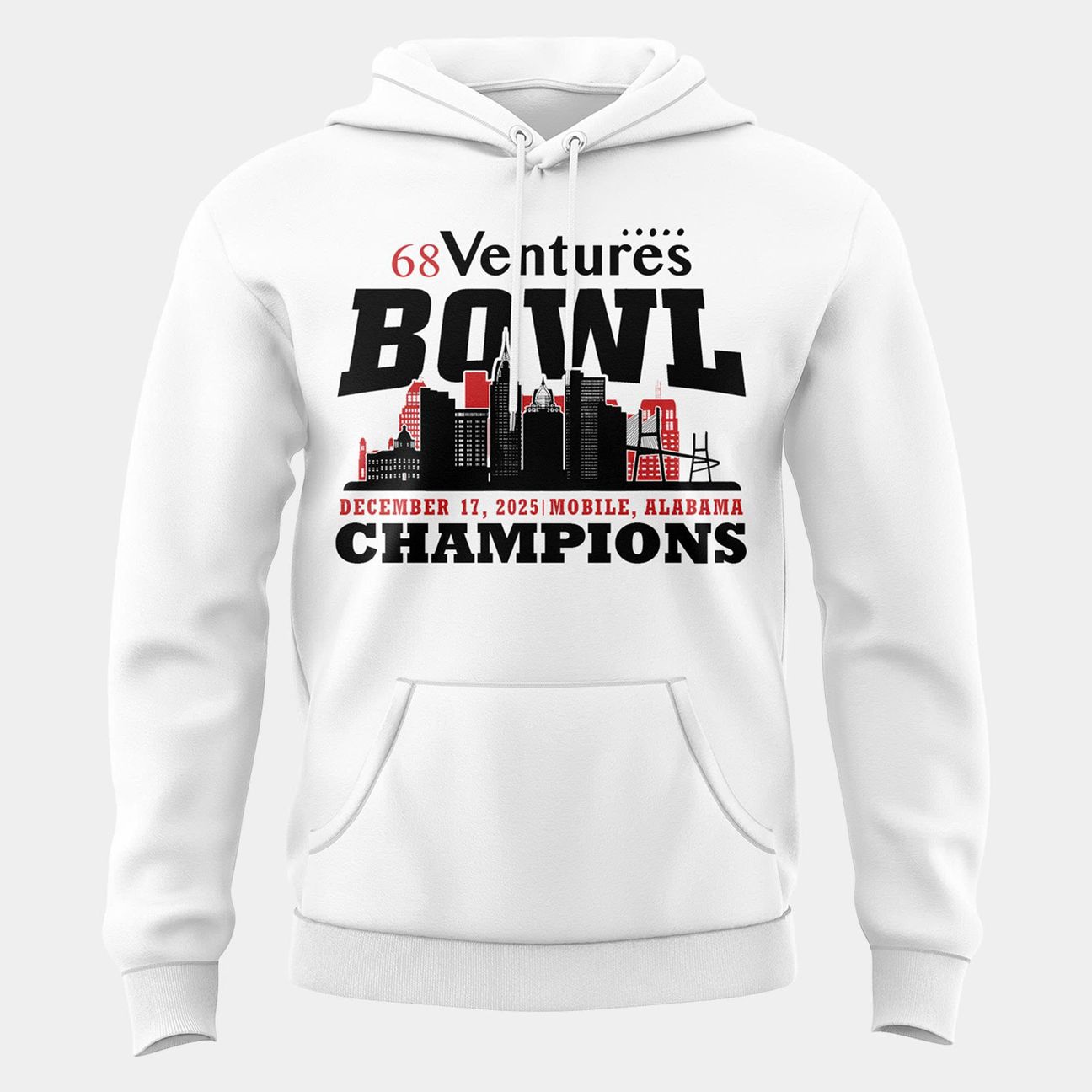 Unisex White Delaware Football 68 Ventures Bowl Bowl Champions Hoodie