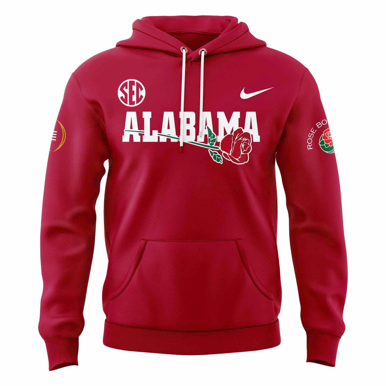 Alabama Crimson Tide 2026 Rose Bowl Game Hoodie - Red