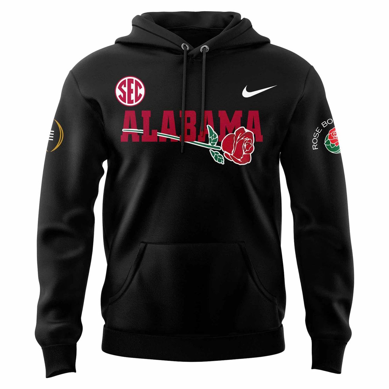 Alabama Crimson Tide 2026 Rose Bowl Game Hoodie - Black