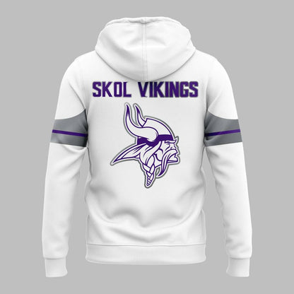 White Minnesota Vikings Hooide.