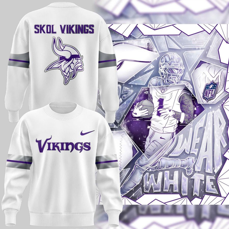 White Minnesota Vikings Sweat.