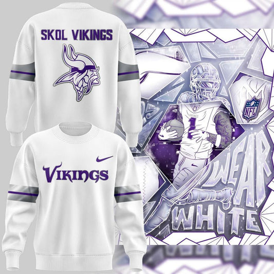 White Minnesota Vikings Sweat.