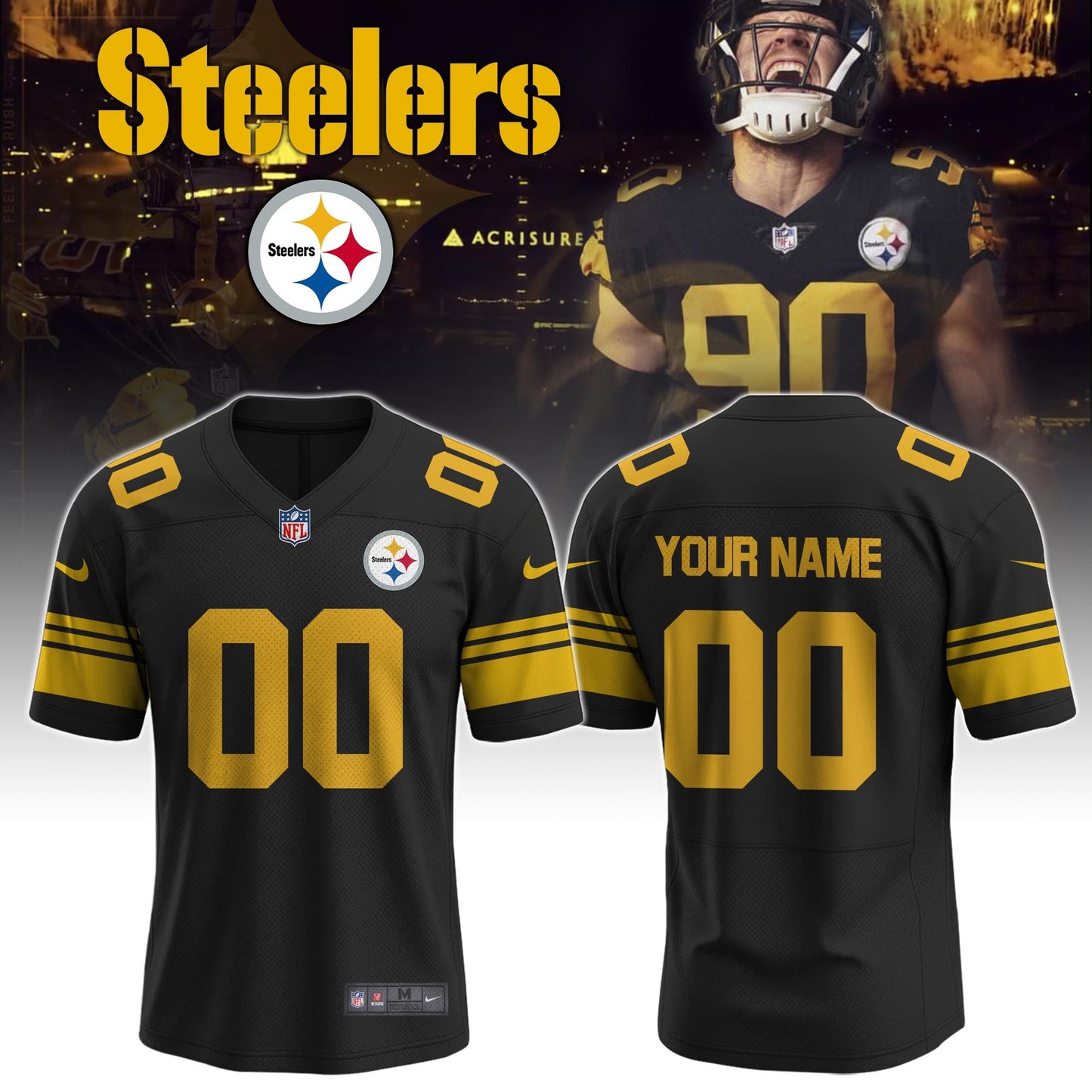Pittsburgh Steelers Unisex Color Rush Jersey