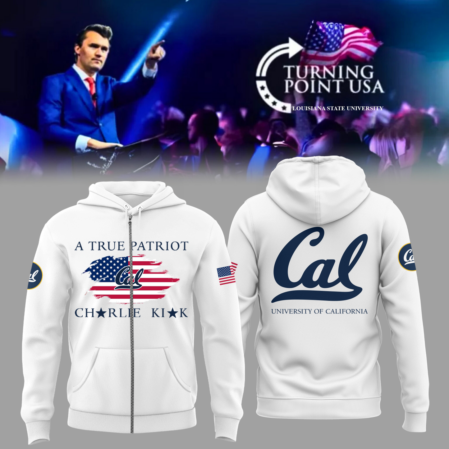 Limited Edition University of California, Berkeley x Turning Point USA ZIP Hoodie