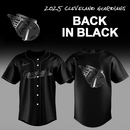 Cleveland Guardians Back In Black 2025 Jersey