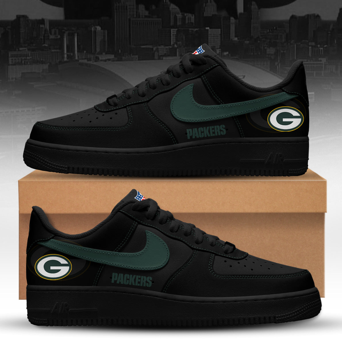 Packers Blackout Edition Shoes