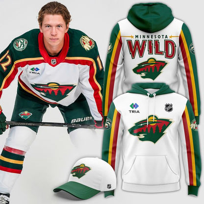 Men's Minnesota Wild White 25th Anniversary Premium Hoodie