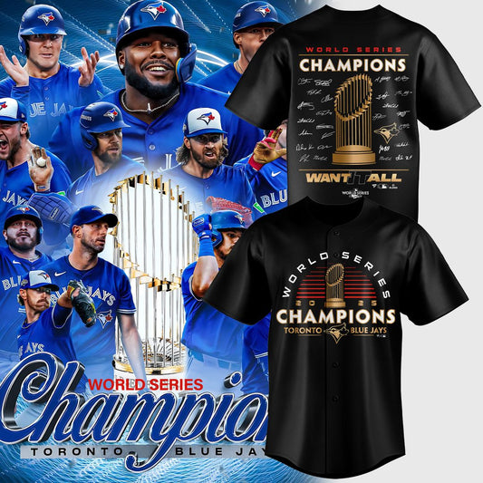 Toronto Blue Jays World Series Champions 2025 Black Jersey