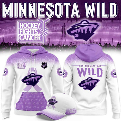 Limited Edition Minnesota Wild Hockey Fights Cancer 2025-26 Hoodie