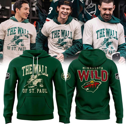 Minnesota Wild "The Wall Of ST. Paul" Special Green Hoodie