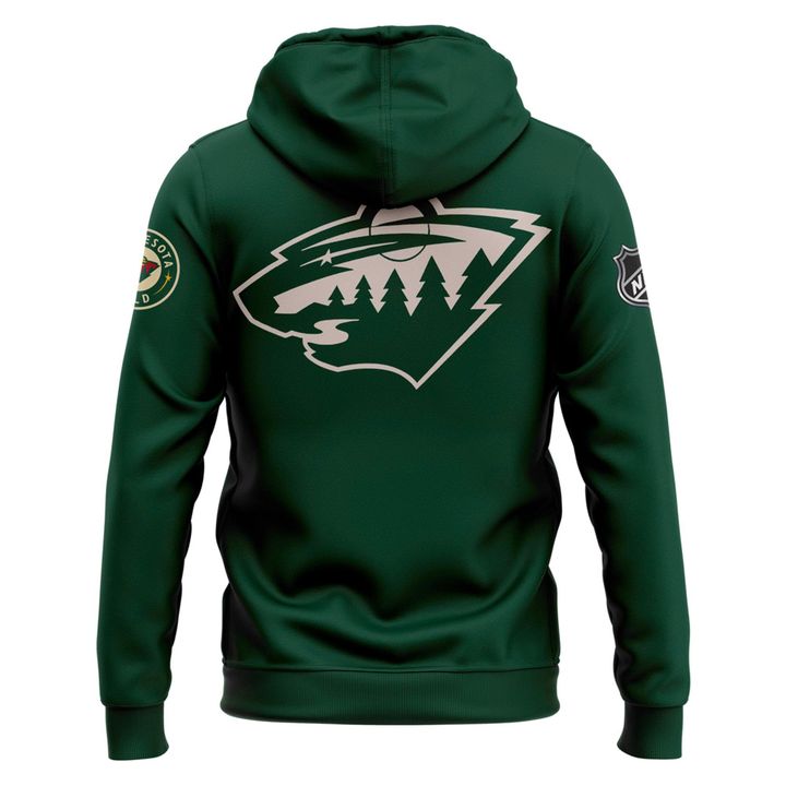 Minnesota Wild "GUS BUS" Green Hoodie