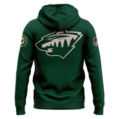 Minnesota Wild "GUS BUS" Green Hoodie