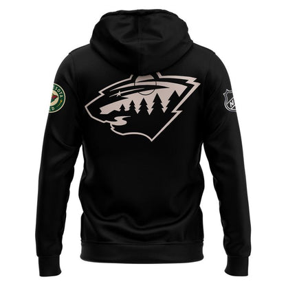 Minnesota Wild "GUS BUS" Black Hoodie