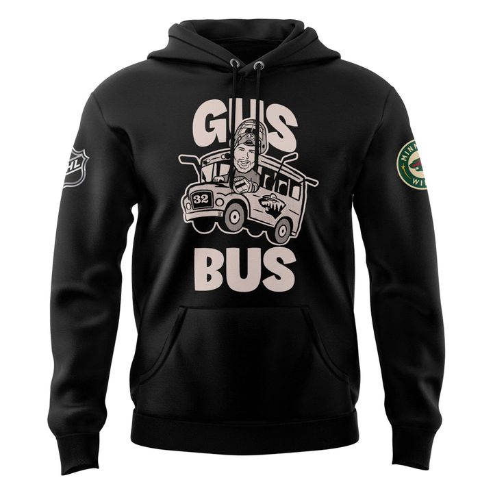 Minnesota Wild "GUS BUS" Black Hoodie