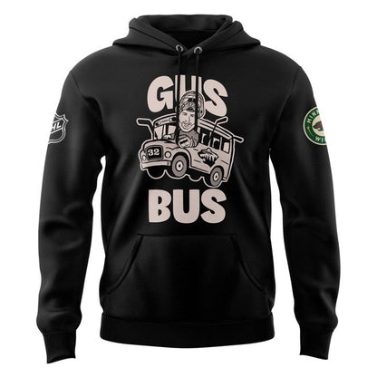 Minnesota Wild "GUS BUS" Black Hoodie