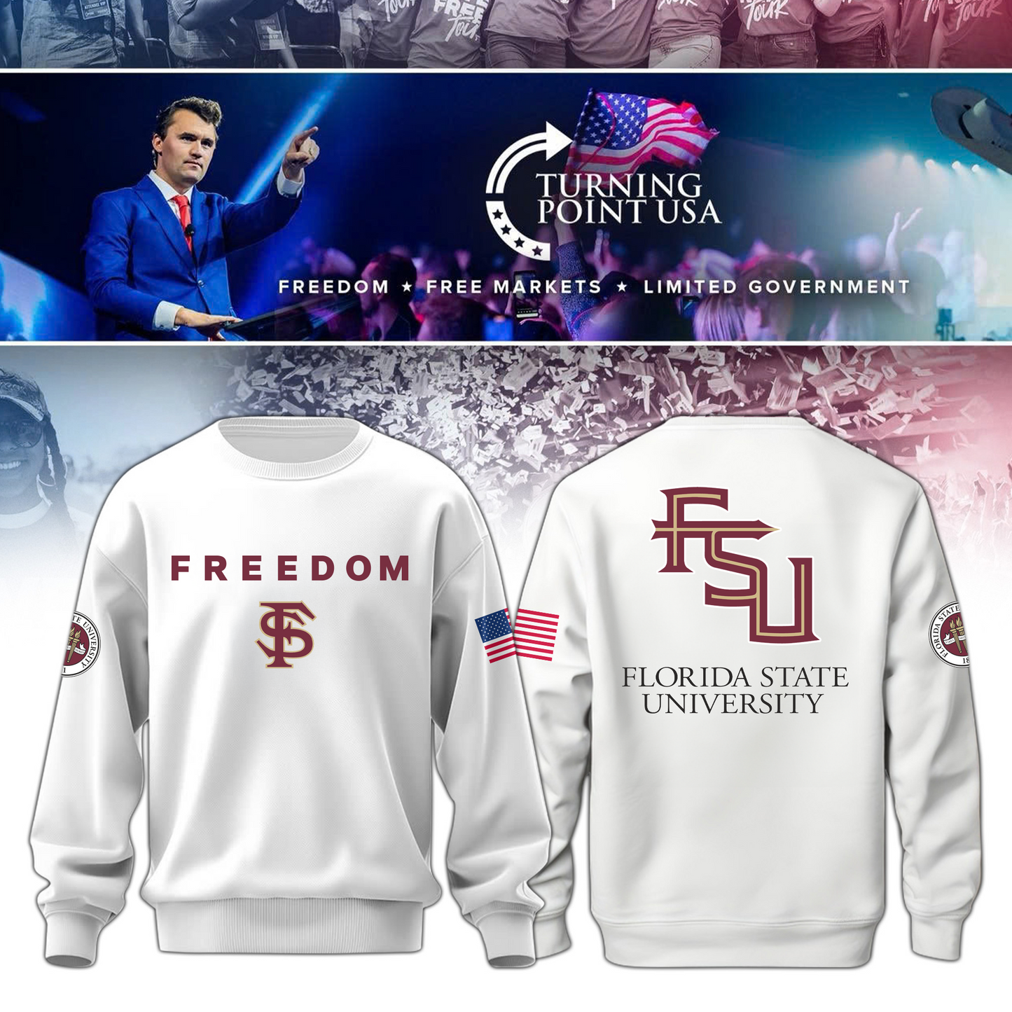 FSU - Florida State University x Freedom Sweatshirt