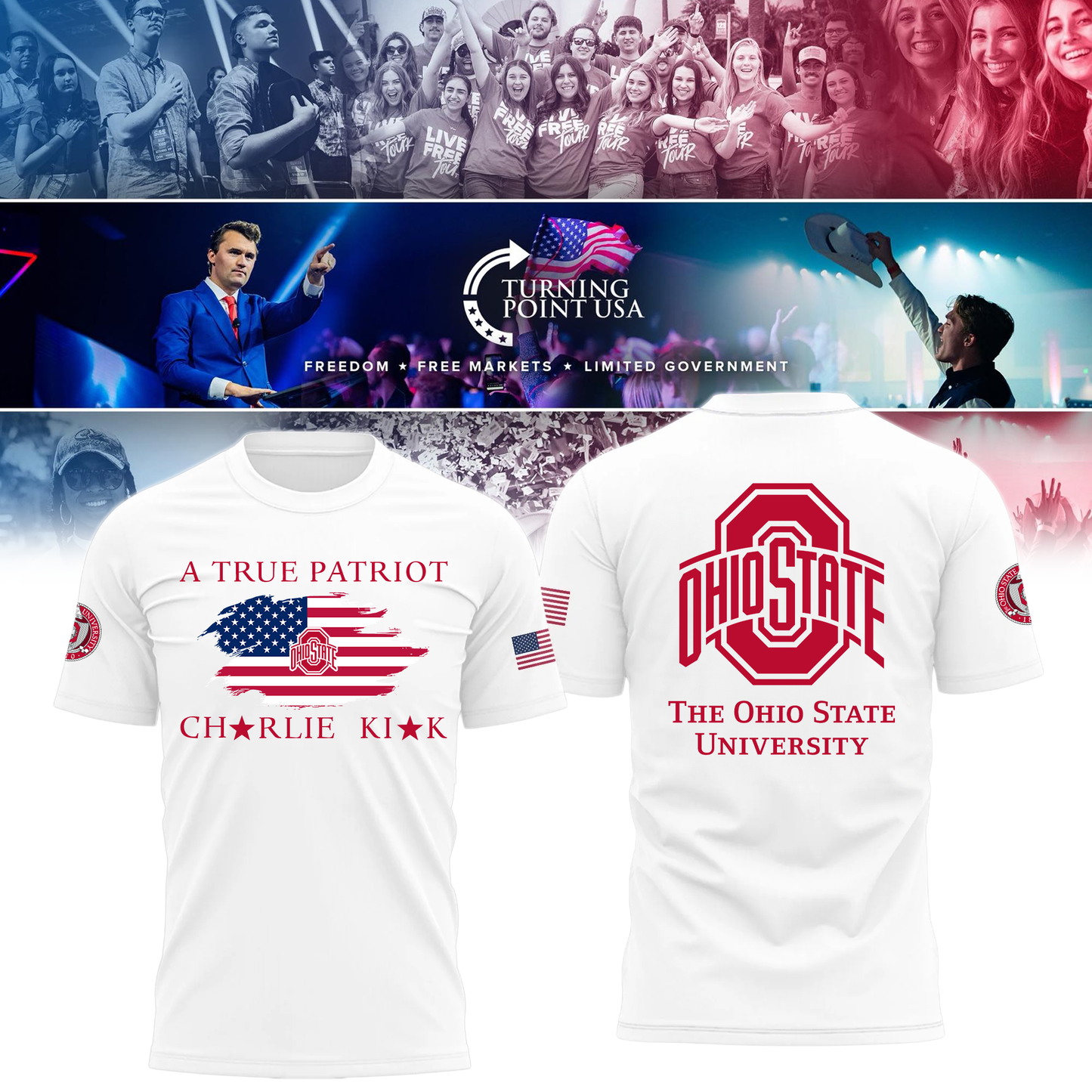 Limited Edition Ohio State Buckeyes x Turning Point USA T-Shirt