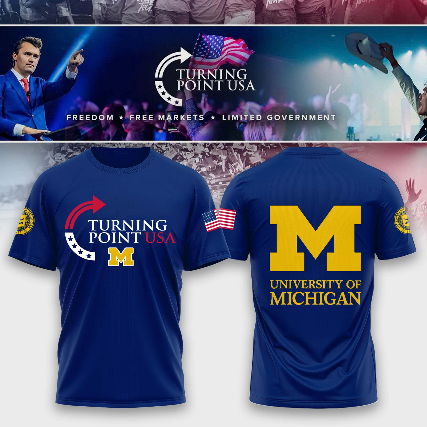 2025 Michigan x Turning Point USA T-Shirt