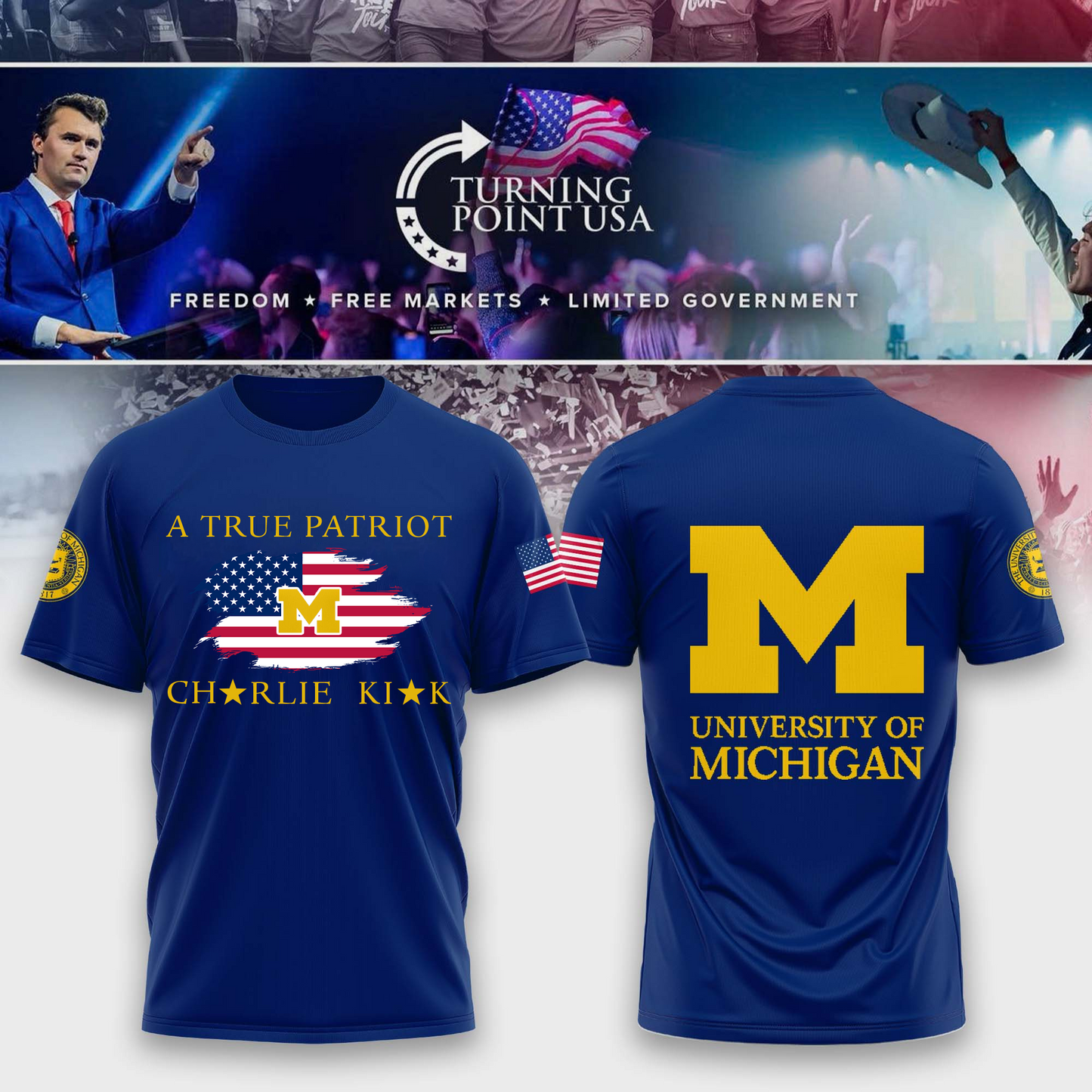 2025 Michigan x Turning Point USA T-Shirt
