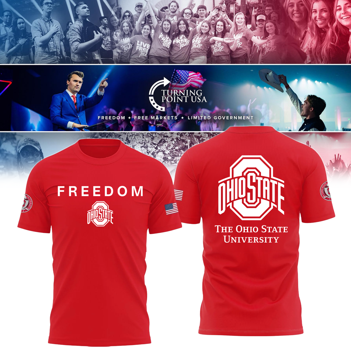 Limited Edition Ohio State Buckeyes x Turning Point USA T-Shirt