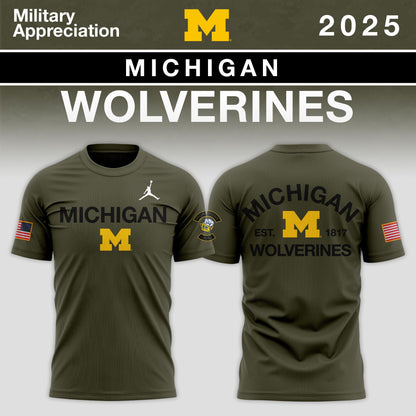 Michigan Wolverines 2025 Military Appreciation Limited Edition T-shirt