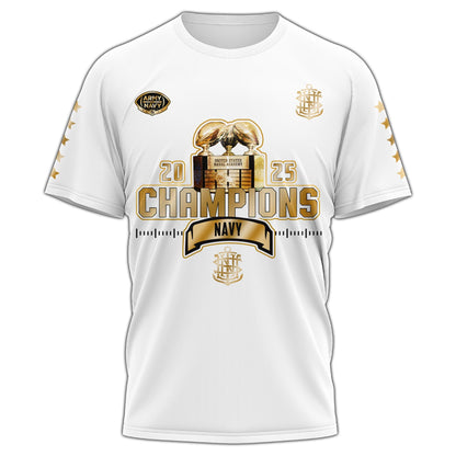 Navy Midshipmen Special Back to Back CIC trophy Champions 2025 T.shirt
