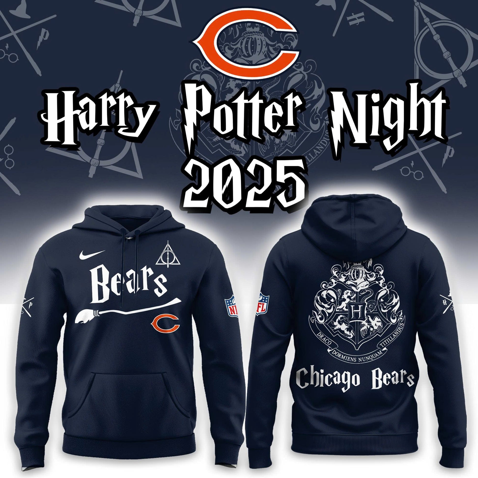 Chicago Bears Harry Potter 2025 Combo Hoodie